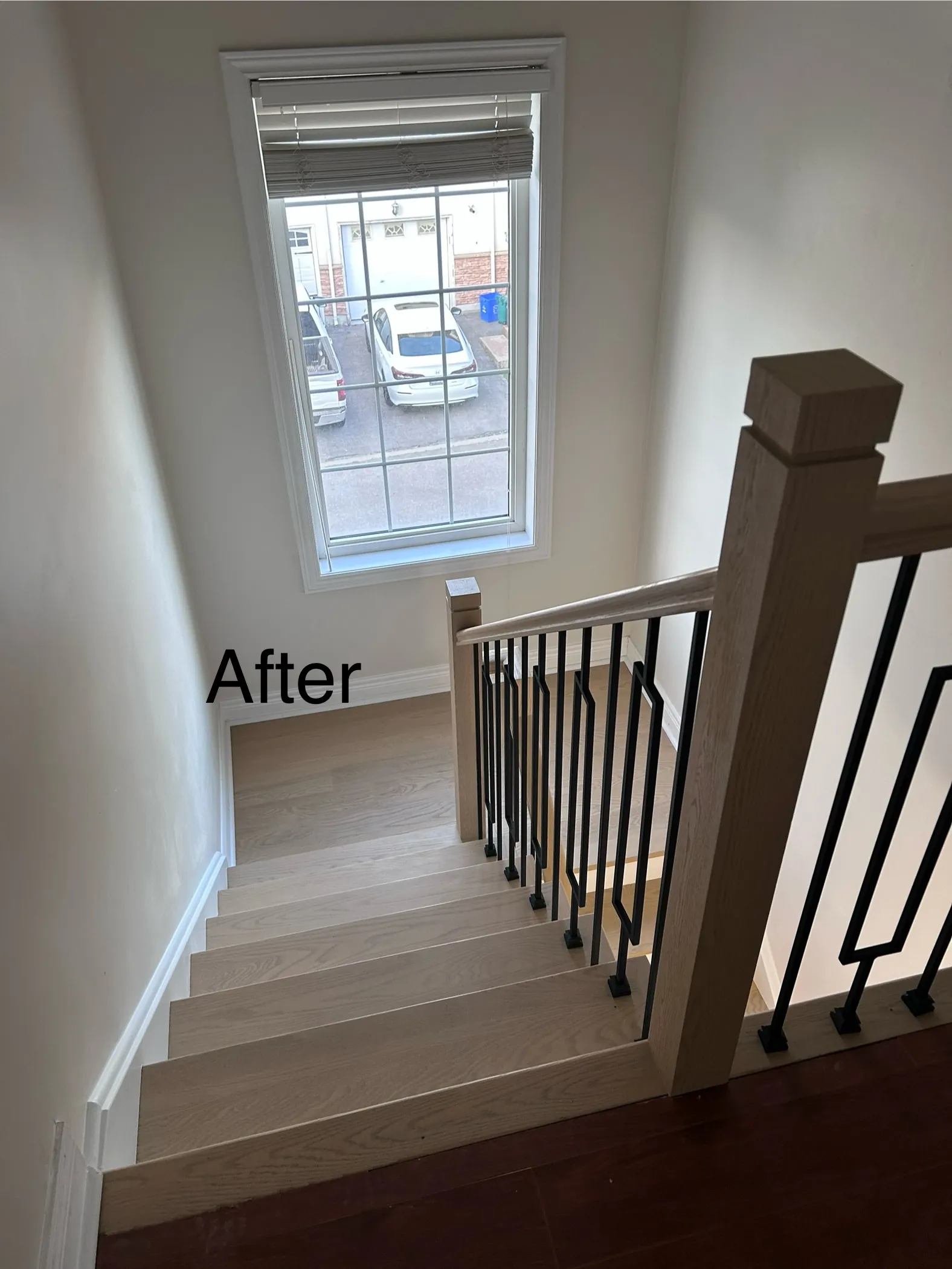 Vinyl Stair Treads Installation with Hardwood Floor Toronto